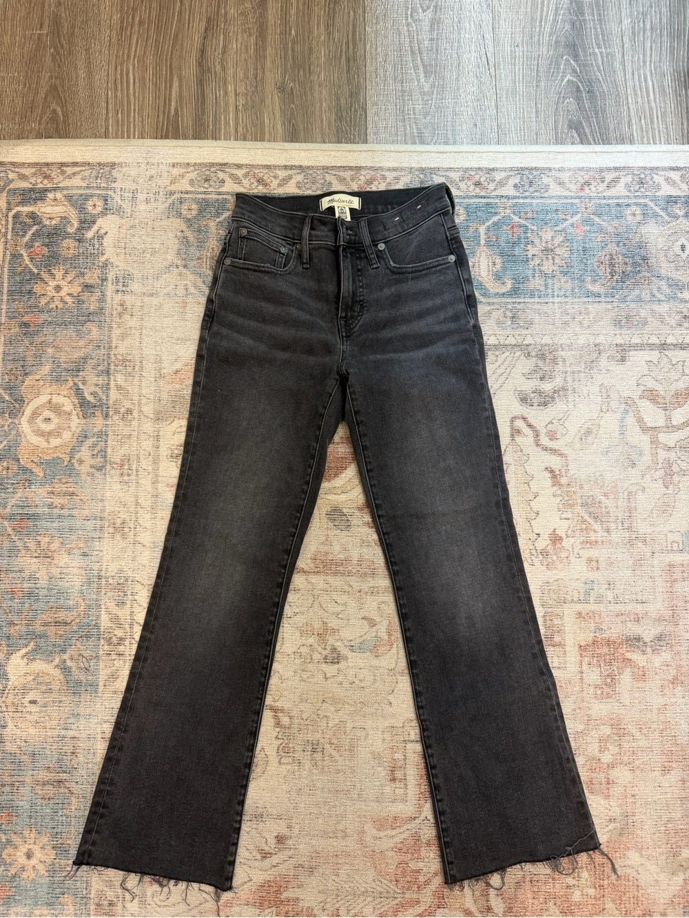 Madewell Black Kick Crop Jeans